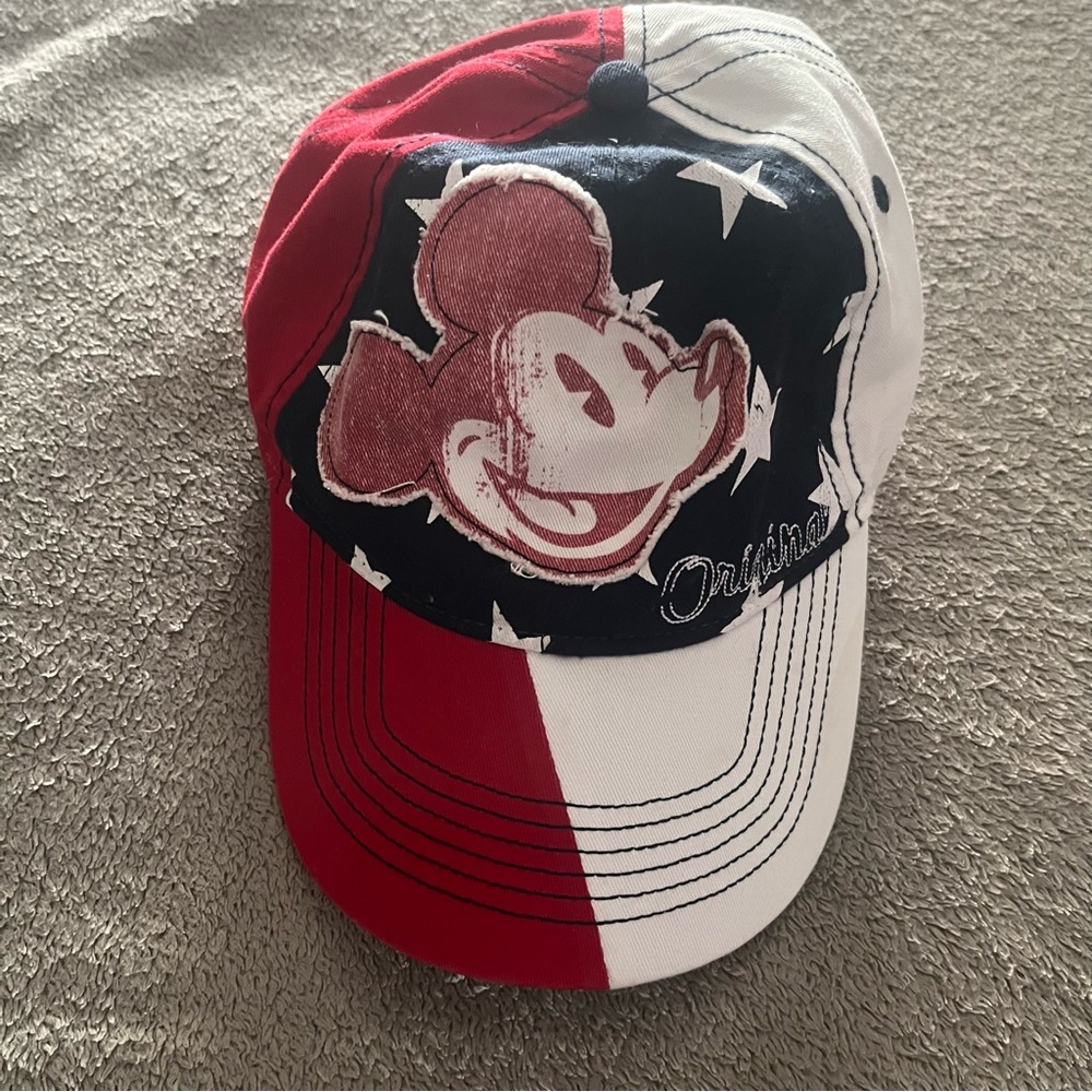 Mickey Mouse Red and White Cap